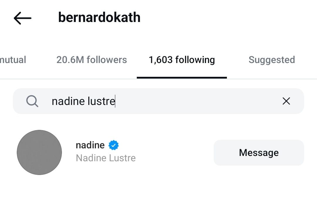 kcmbsuperstar's tweet photo. Kathryn and Nadine now follow each other on Instagram. Everybody sing, the war is over! 🎶 https://t.co/14AhuGJHEF