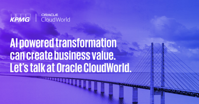 Join KPMG at Oracle CloudWorld 2024 and discover how industry-tailored solutions are shaping the future of businesses. Don't miss this chance to connect with industry peers and solve your complex business challenges. bit.ly/4gc6FT4