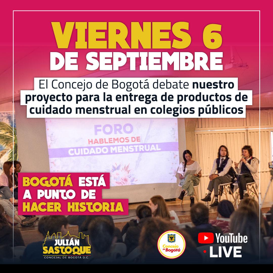 Mañana se debate en <a href="/ConcejoDeBogota/">Concejo de Bogotá</a> un Proyecto de Acuerdo por el que hemos luchado más de 2 años 💜

Ojalá se convierta en la primera norma del país que avance en el reconocimiento de los derechos menstruales💜.