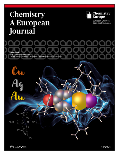 #OnTheCover: Coinage Metal Complexes of a Sterically Encumbered Anionic Pyridylborate (Chem. Eur. J. 48/2024) (H. V. Rasika Dias and co-workers) onlinelibrary.wiley.com/doi/10.1002/ch… onlinelibrary.wiley.com/doi/10.1002/ch…