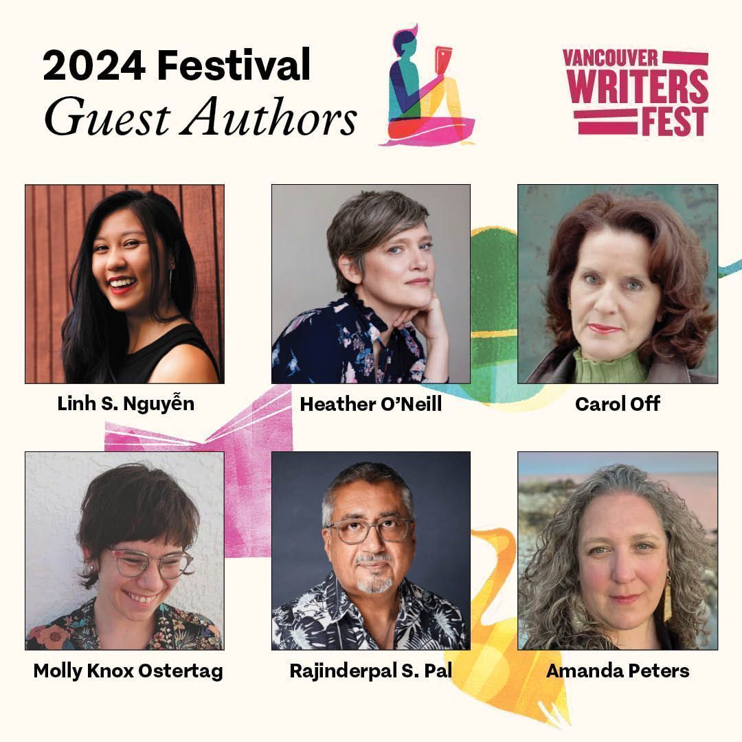 We're thrilled to introduce the following authors who will be joining us at this year's Festival, from October 21–27:

Linh S. Nguyễn <a href="/linhsnguyen/">Linh</a> 
Heather O'Neill <a href="/lethal_heroine/">Heather O'Neill</a> 
Carol Off @caroloff_ 
Molly Knox Ostertag @Mollyostertag 
Rajinderpal S. Pal 
Amanda Peters