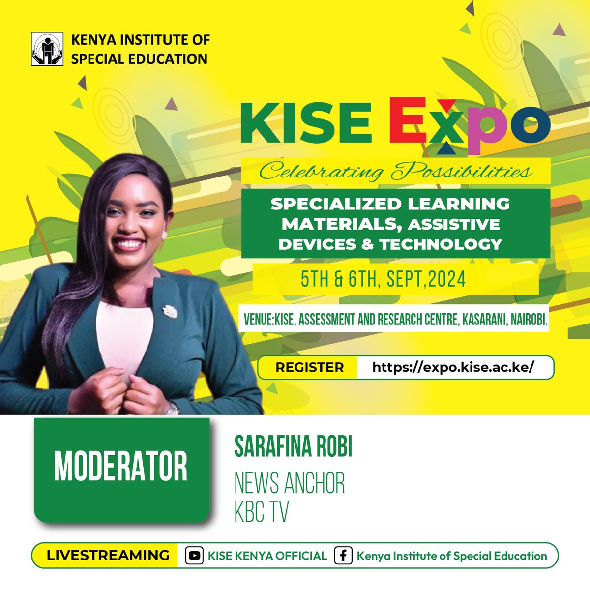 On day 2. Sarafina Robi #KaribuKISEExpo shall be the moderator for panel sessions.