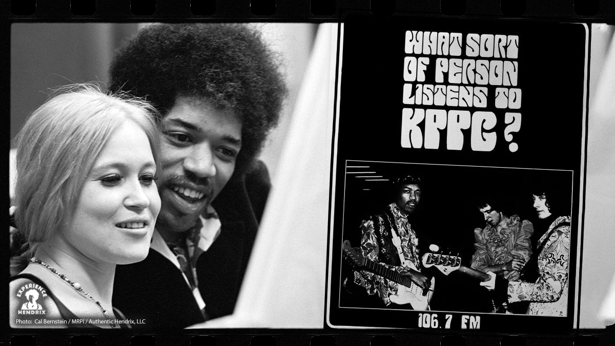 JimiHendrix's tweet photo. On September 12, 1968 The Jimi Hendrix Experience made an appearance at local radio station KMET (sister station to KPPC) to promote their September 14th appearance at the Hollywood Bowl. #JimiHendrix #KMET #KPPC #HollywoodBowl https://t.co/cdbhyMhKZZ