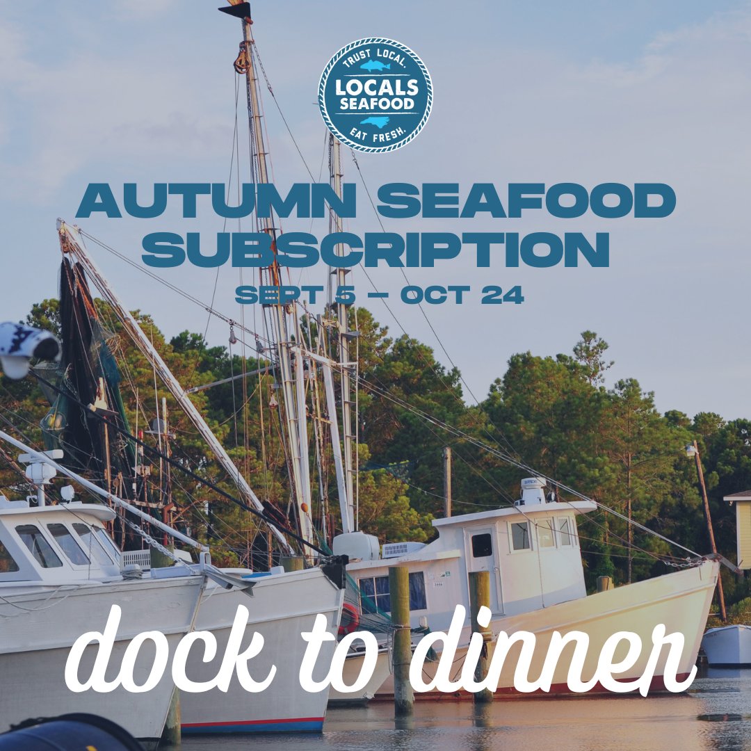 localsseafood's tweet image. It may not be *officially* fall just yet, but our Early Autumn Seafood subscription starts this week and runs through October 24th. We hand select two species of fish and/or shellfish for pickup Thursdays at @raleighfarmersmarket, @durhamfoodhall or @wncfarmersmarket locations.