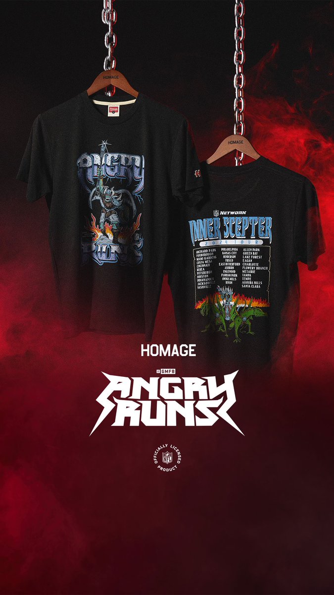 KyleBrandt's tweet image. BOOOM!!
New 2024 😡ANGRY RUNS😡 shirt
available NOW 💀
The shirt the scepter winners will wear…
Homage.com/AngryRuns