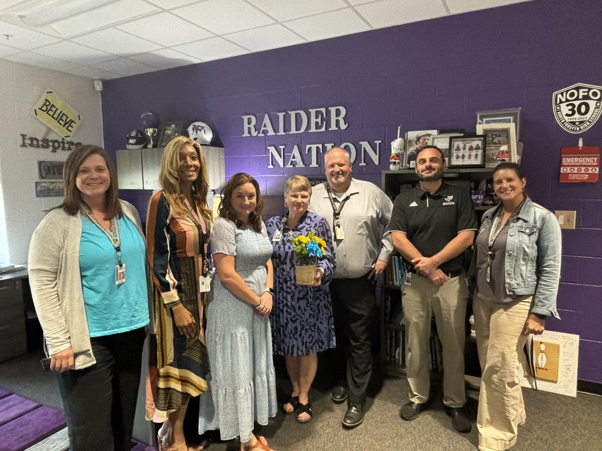 Celebrating the best bookkeeper ever in Cindy Mills. She loves Raider Nation, and we love and respect her. <a href="/NFTheNation/">NOFORAIDERNATION</a> <a href="/FCSchools/">Franklin Co. Schools</a> <a href="/DrJoshLowe/">Dr. Josh Lowe</a> <a href="/NoFoSoftball/">N. Forsyth Softball</a>