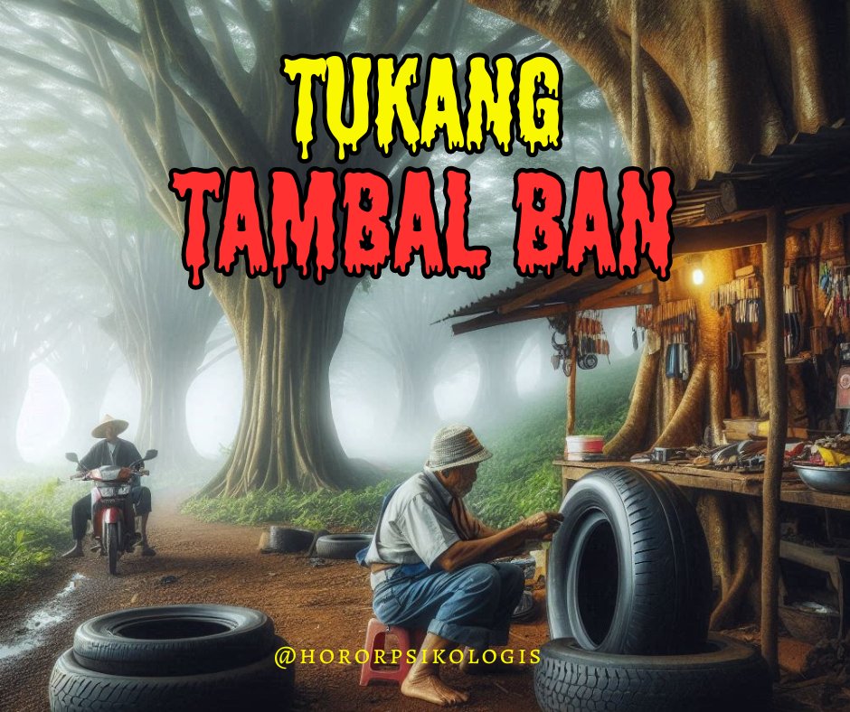 "TUKANG TAMBAL BAN"
-  Thread Horor -

<a href="/IDN_Horor/">Horor Indonesia</a> <a href="/bacahorror/">bacahorror</a> <a href="/threadhororr/">THREAD HOROR</a> <a href="/bagihorror/">Berbagi Horror</a> <a href="/ceritaht/">Cerita Horror X</a> <a href="/P_C_HORROR/">Penikmat Cerita HOROR</a> #ceritahoror #misterihoror #ceritaseram #kisahhoror #rumahangker #perjalananhoror #perjalananghaib #perjalananseram #perjalananserem #perjalananmistis #hororperjalanan