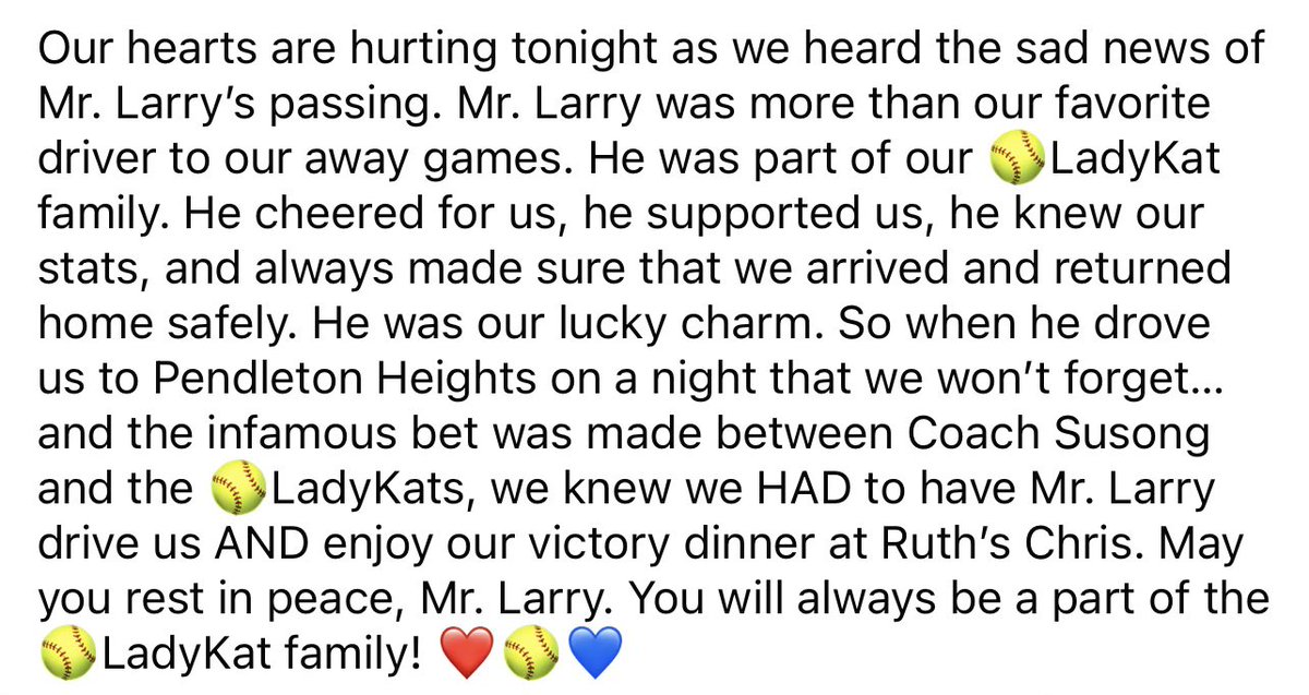 RIP Larry! Thank you for all of your support, stories, and safe arrivals over the years. You will be missed.