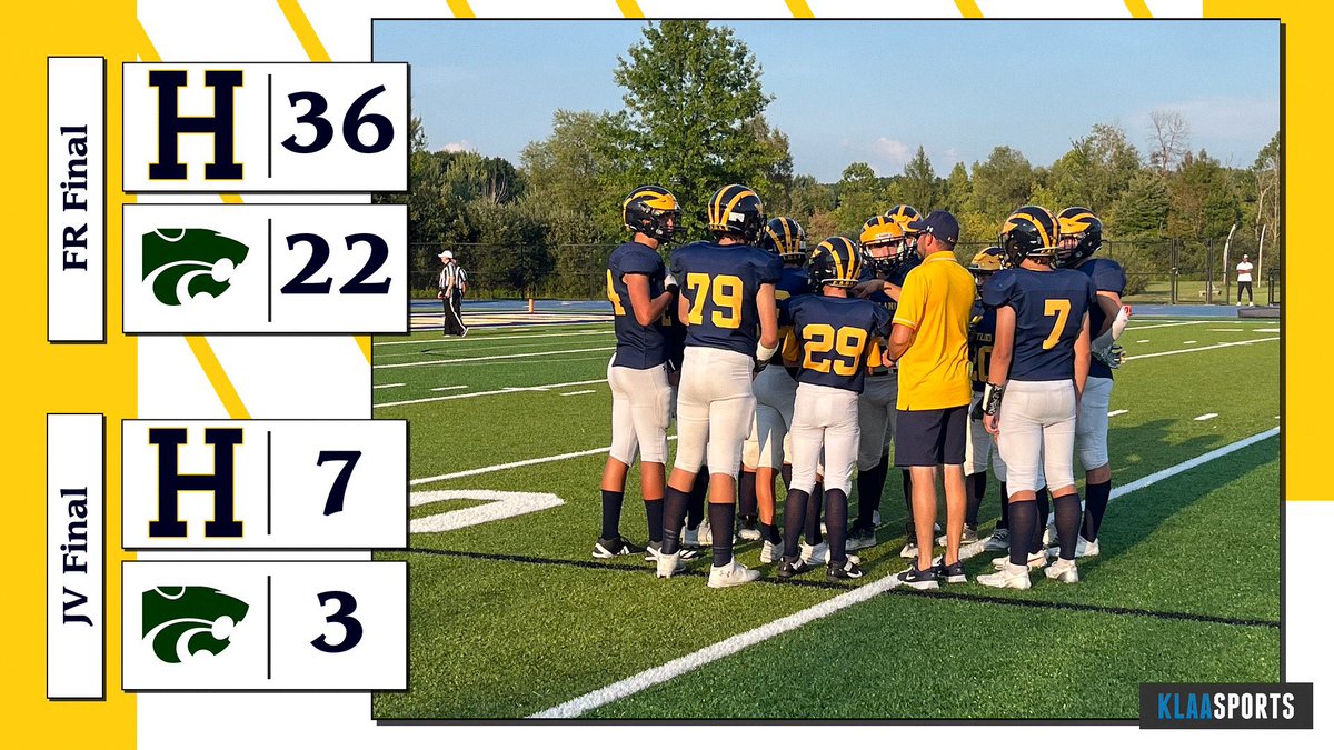 The @hartland_fball program picked up 2 wins today. The FR team put up some big offensive numbers on their way to a 36-22 win. The JV team continued their strong play on defense with a 7-3 victory over the Wildcats.
