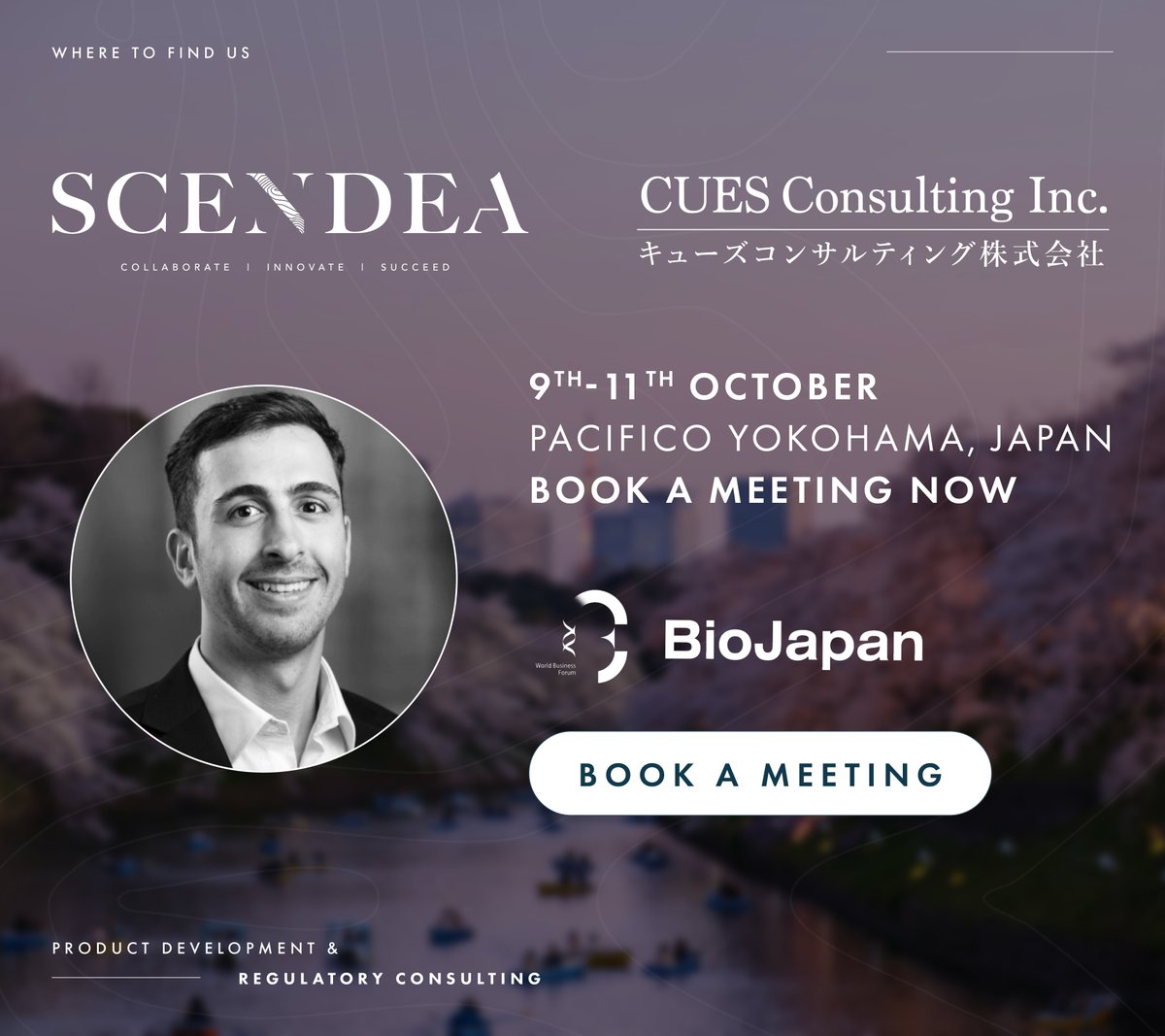 scendea's tweet image. We&apos;re thrilled to announce our attendance at BIO Japan, alongside our partners CUES Consulting. To schedule a meeting, search &apos;Scendea&apos; in the #partnering platform, or contact us directly scendea.com/contact
- 
#BIOJapan #regulatoryconsulting