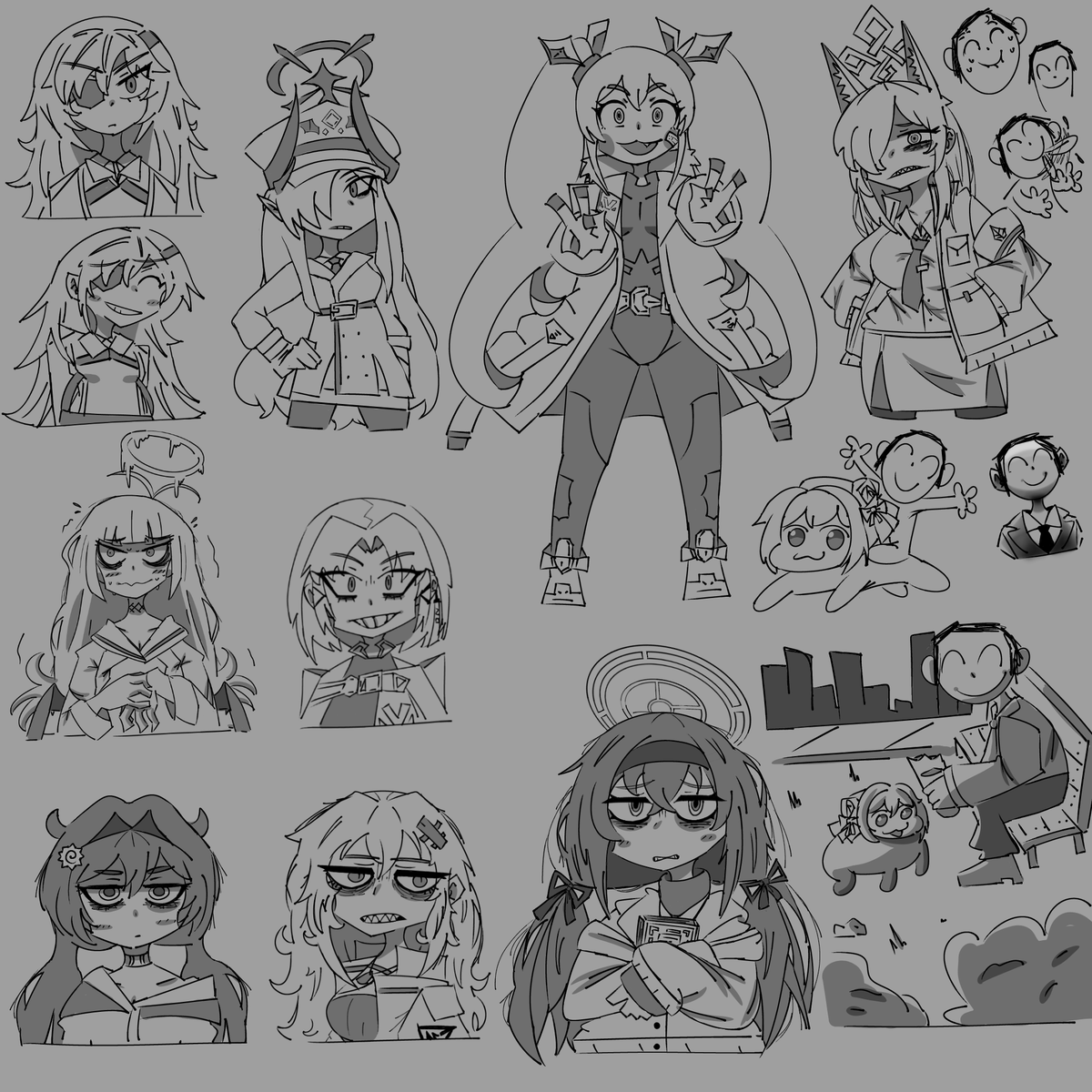 TaiSenpai's tweet photo. nikke and blue archive stuff https://t.co/pD9GDktAev