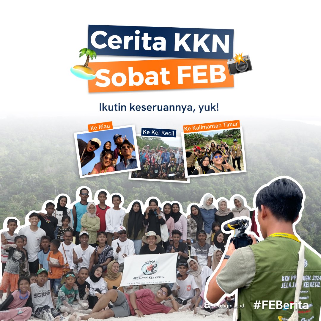 feb_ugm's tweet photo. Halo Sobat FEB! Bagaimana kabarnya? π₯₯π΄
Tak terasa yaa berakhir sudah perjalanan KKN #SobatFEB! π Pengalaman, cerita, serta perjalanan sudah banyak didapatkan selama ini.
Tapi, penasaran nggak sih dengan cerita KKN dari beberapa teman kita? Yuk, simak rangkaian kisah dan keseruan perjalanan KKN #SobatFEB di berbagai pulau!β΅οΈ
#FEBerita
#KKNUGM2024
#KKNPPMUGM
#FEBUGM