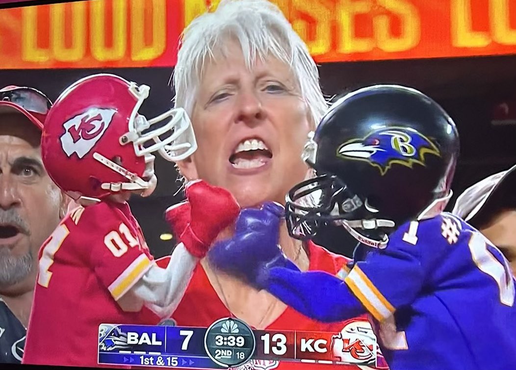 Happy for this lady. All she wanted to do tonight was to get her puppets on TV