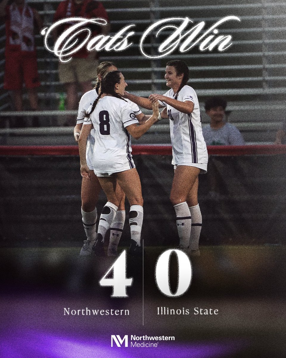 Northwestern Soccer (@nuwsoccer) on Twitter photo 'CATS WIN! ๐ผ๐ฅ
โฝ๏ธ 14' <a href="/KennedyRoesch/">Kennedy Roesch</a>
โฝ๏ธ 36' <a href="/kelsey_kwon/">Kelsey Kwon</a>
โฝ๏ธ 63' <a href="/megan_norkett/">Megan Norkett</a>
โฝ๏ธ 78' <a href="/AulicinoJosie/">Josie Aulicino</a> 'CATS WIN! ๐ผ๐ฅ
โฝ๏ธ 14' <a href="/KennedyRoesch/">Kennedy Roesch</a>
โฝ๏ธ 36' <a href="/kelsey_kwon/">Kelsey Kwon</a>
โฝ๏ธ 63' <a href="/megan_norkett/">Megan Norkett</a>
โฝ๏ธ 78' <a href="/AulicinoJosie/">Josie Aulicino</a>