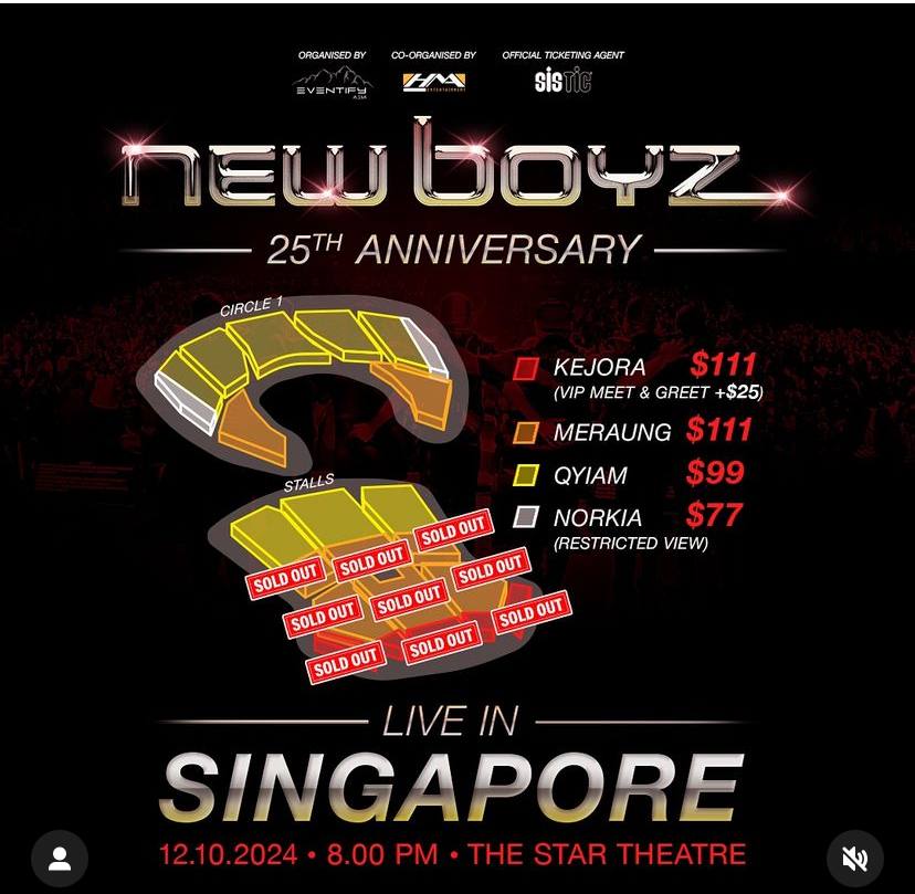 nickynadya87's tweet photo. Sebulan lebih shj lagi. Dapat kan segera tiket masing2 okay. Jumpa di The Star Theater. 🫰

#Newboyz25thAnniversaryinSG
#25thAnniversaryNewBoyzLiveinSG

https://t.co/YNNEv7M3fl https://t.co/7quUeOHeHp
