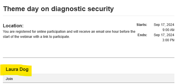 Laura Chien (@laura_chien) on Twitter photo Looking forward to <a href="/DrMaryDahm/">Dr Mary Dahm</a>'s talk as part of <a href="/STPS_DK/">Styrelsen for Patientsikkerhed</a> WHO Patient Safety Day focused on improving diagnosis.
Poor Outlook Danish to Engl translation can't handle my surname...so let's just pretend it's French😂S'il te plaît, appelle-moi Madame Dog! Looking forward to <a href="/DrMaryDahm/">Dr Mary Dahm</a>'s talk as part of <a href="/STPS_DK/">Styrelsen for Patientsikkerhed</a> WHO Patient Safety Day focused on improving diagnosis.
Poor Outlook Danish to Engl translation can't handle my surname...so let's just pretend it's French😂S'il te plaît, appelle-moi Madame Dog!