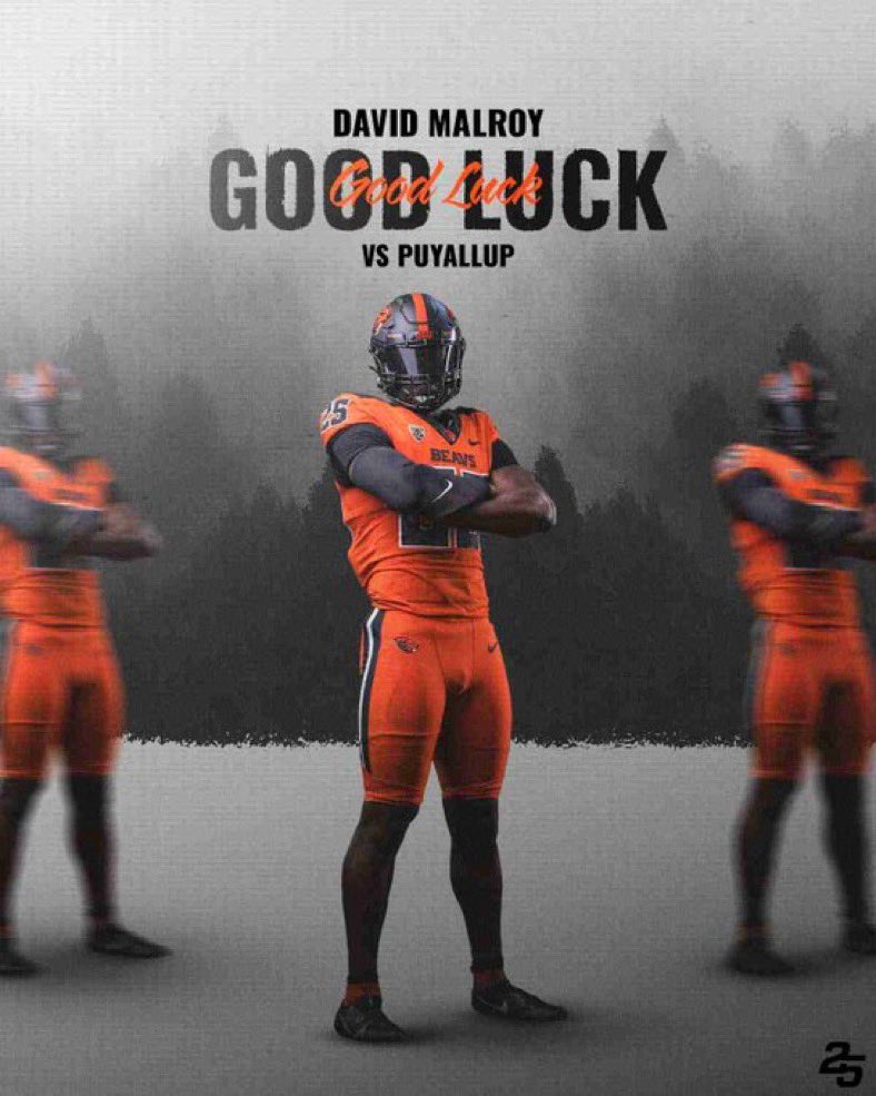 David Malroy (@david_malroy) on Twitter photo Thank you <a href="/BeaverFootball/">Oregon State Football</a> for the graphic! Can’t wait to get this season started! Thank you <a href="/BeaverFootball/">Oregon State Football</a> for the graphic! Can’t wait to get this season started!
