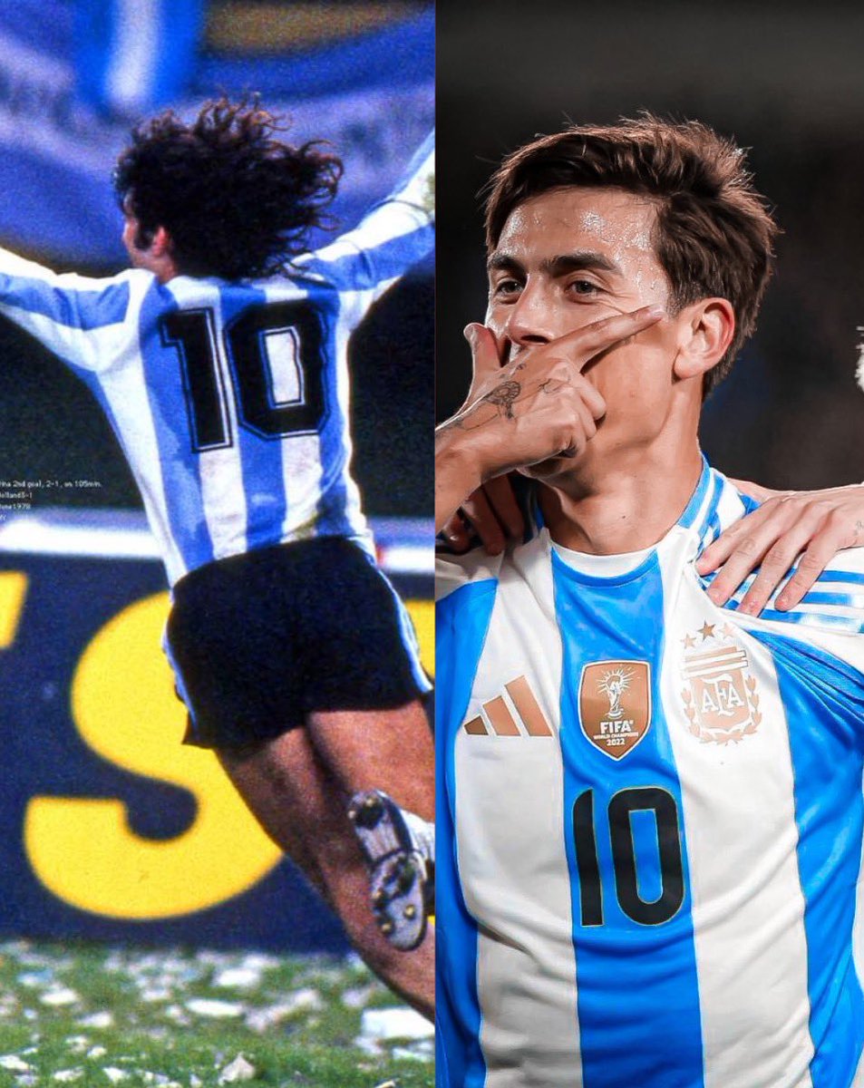 🇦🇹 𝐃𝐞 𝐈𝐧𝐬𝐭𝐢𝐭𝐮𝐭𝐨, 𝐚𝐥 𝐦𝐮𝐧𝐝𝐨...

🇦🇷 Mario Alberto Kempes y Paulo Exequiel Dybala, ambos salidos de #Instituto, usaron la numero “diez” en la selección Argentina.