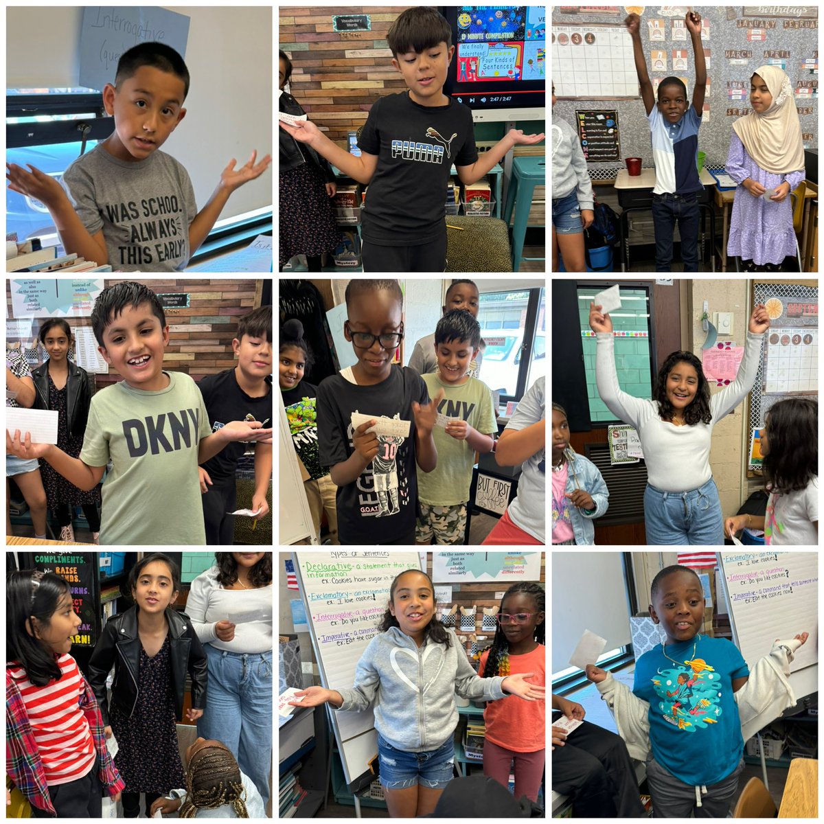 These awesome fourth graders are learning about and acting out types of sentences! <a href="/ShemeikaCharles/">SheMeika Charles</a> <a href="/HowellRoadVS13/">Howell Road Elementary School</a>