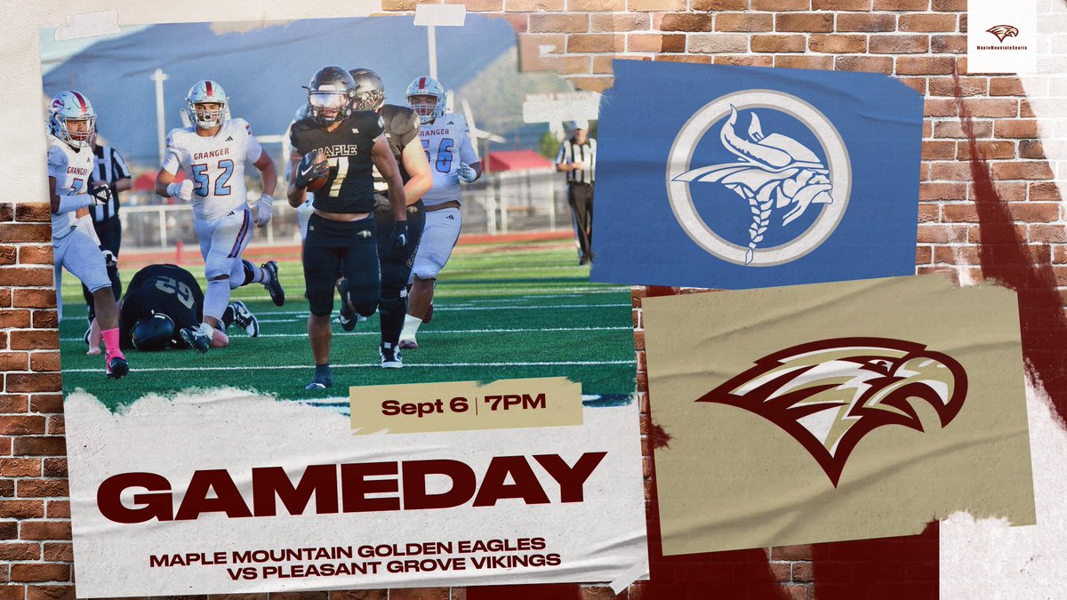 Golden Eagles host the Pleasant Grove Vikings Friday at 7:00p

Game will be streamed on spanishfork17 YouTube and maplemountainsports YouTube channels.  

#goldeneaglefootball #maplemountainsports