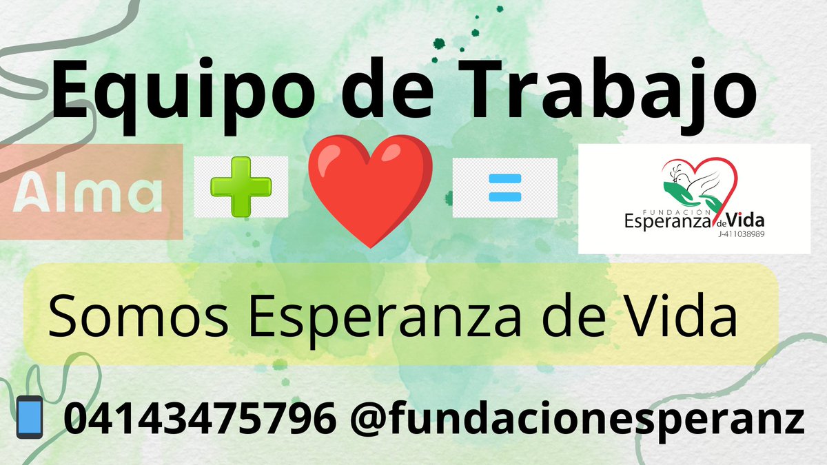 Alma + Corazón = Fundación Esperanza de Vida ♥️🙏♥️ 

#ayudanosaayudar
#mariara
#Venezuela 
<a href="/AnonMundial/">αηση мυη∂ιαℓ</a> @arpacuatros