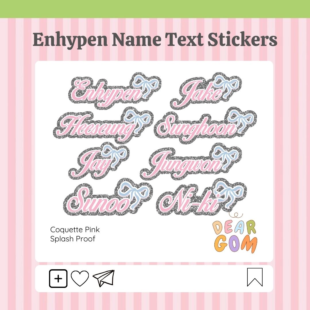 deargomph's tweet image. #gommiestickers 

🎀༘⋆ enhypen coquette stickers  

only 25 pesos each (splashproof)

˗ˏˋ ꒰ ♡ ꒱ ˎˊ˗ wts lfb stickers anik anik enhypen jake heeseung sunghoon jay jungwon sunoo niki ph