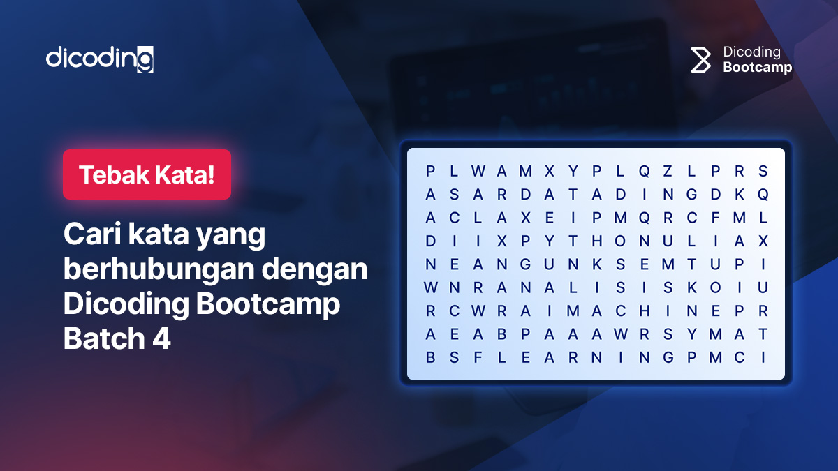 dicoding's tweet image. Merapat, Coders 📢

Tulis jawabanmu di kolom komentar👇👇👇

#DicodingBootcamp #DataScience