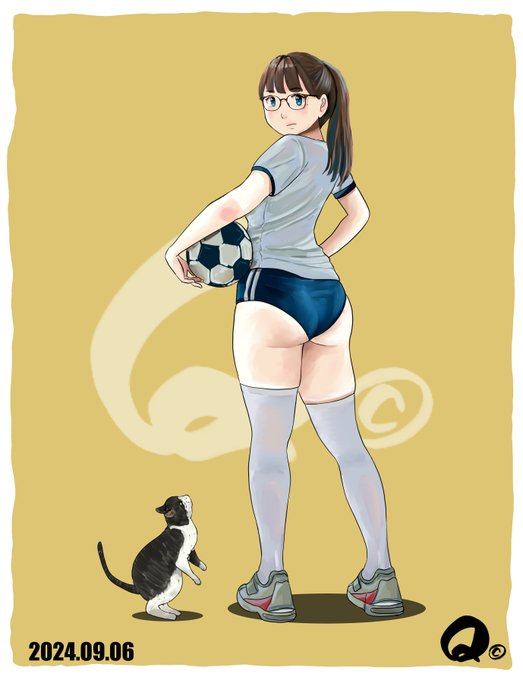 9/6㊎のモカちゃん⚽
ニーハイブルマ😋 