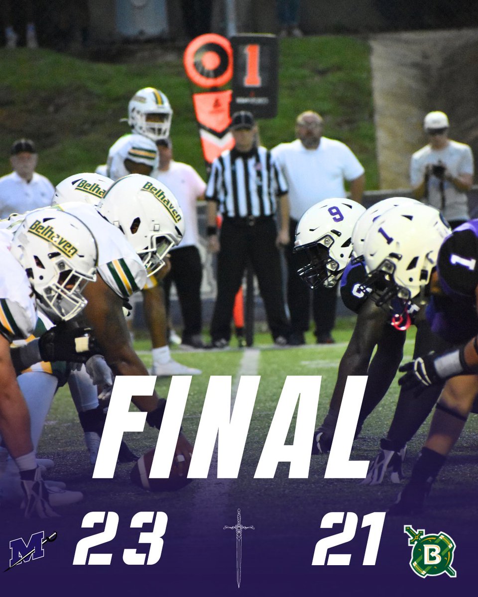 The sword is back where it belongs…

Final from Harper Davis field :
Millsaps, 23 
Belhaven , 21 

#FeartheSword | #MAJORRELOAD