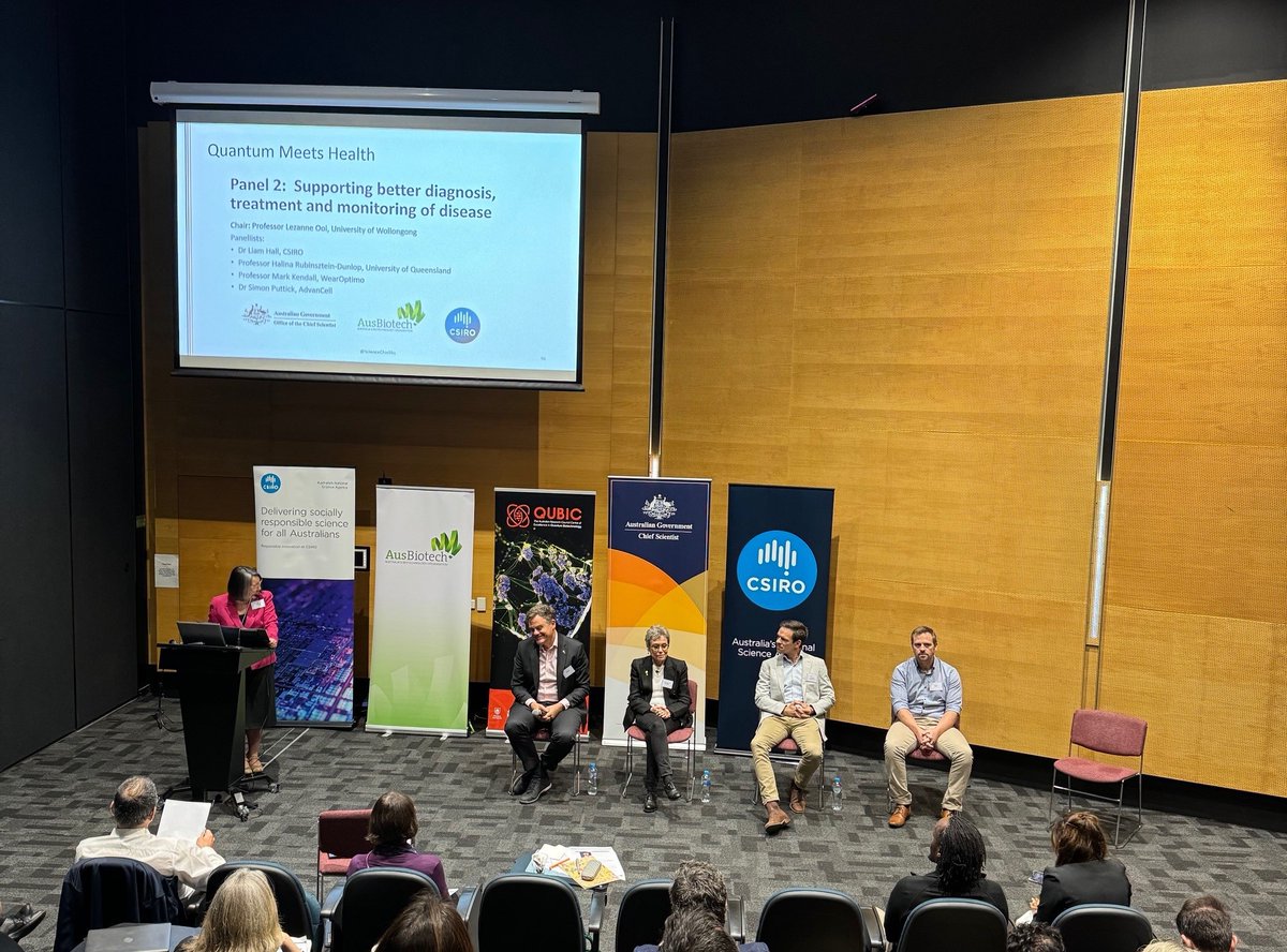 ARC Centre of Excellence in Quantum Biotechnology (@arc_qubic) on Twitter photo Truly inspiring conversations yesterday w/ experts from industry, research, consumer advocacy & gov't <a href="/ScienceChiefAu/">Australia's Chief Scientist</a> Quantum Meets Health. We're excited to co-create solutions w/ the community to help shape the future of healthcare in Australia and beyond! <a href="/CSIRO/">CSIRO</a> <a href="/AusBiotech/">AusBiotech</a> Truly inspiring conversations yesterday w/ experts from industry, research, consumer advocacy & gov't <a href="/ScienceChiefAu/">Australia's Chief Scientist</a> Quantum Meets Health. We're excited to co-create solutions w/ the community to help shape the future of healthcare in Australia and beyond! <a href="/CSIRO/">CSIRO</a> <a href="/AusBiotech/">AusBiotech</a>
