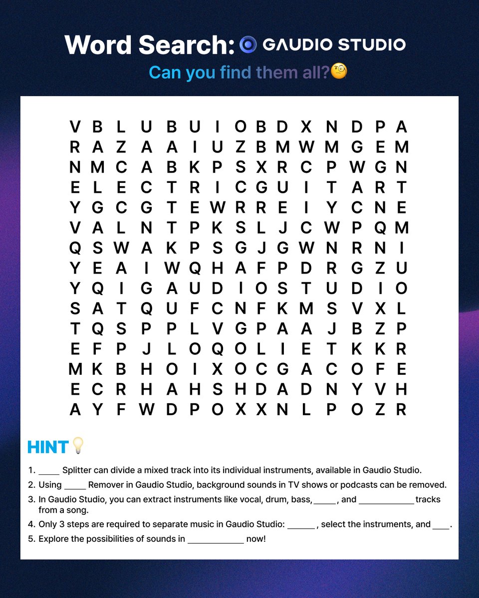 gaudio_studio's tweet image. How many words can you find?😎#wordsearch
