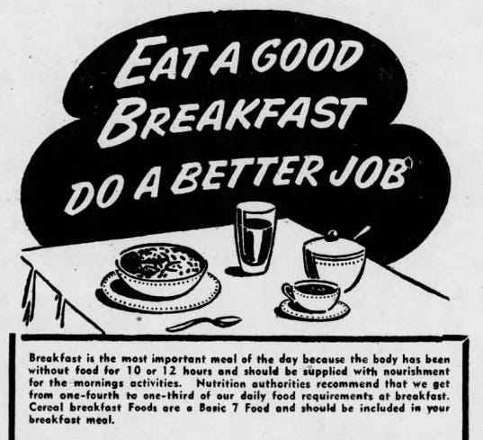 MatrixMysteries's tweet photo. The Myth of Breakfast: Why It’s Not the Most Important Meal

- The claim that breakfast is the most important meal was a deceptive marketing tactic by Edward Bernays, designed to increase sales of meat products like bacon and sausages.

- This misleading slogan has contributed to excessive eating and rising obesity rates under the guise of nutritional necessity. The reality is that breakfast's importance is overstated; balanced eating throughout the day is far more crucial for health.
