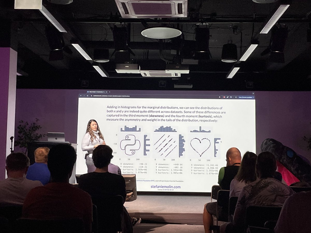 Stefanie Molin presenting at PyCon Estonia