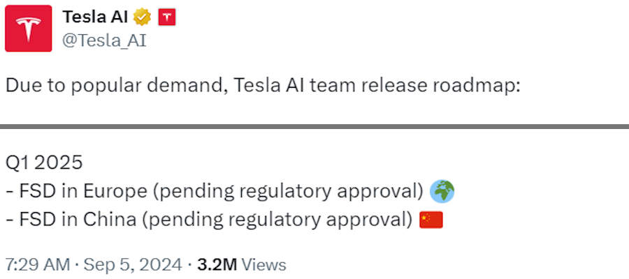 Tesla FSD i Europa nästa år? dlvr.it/TCv4lV