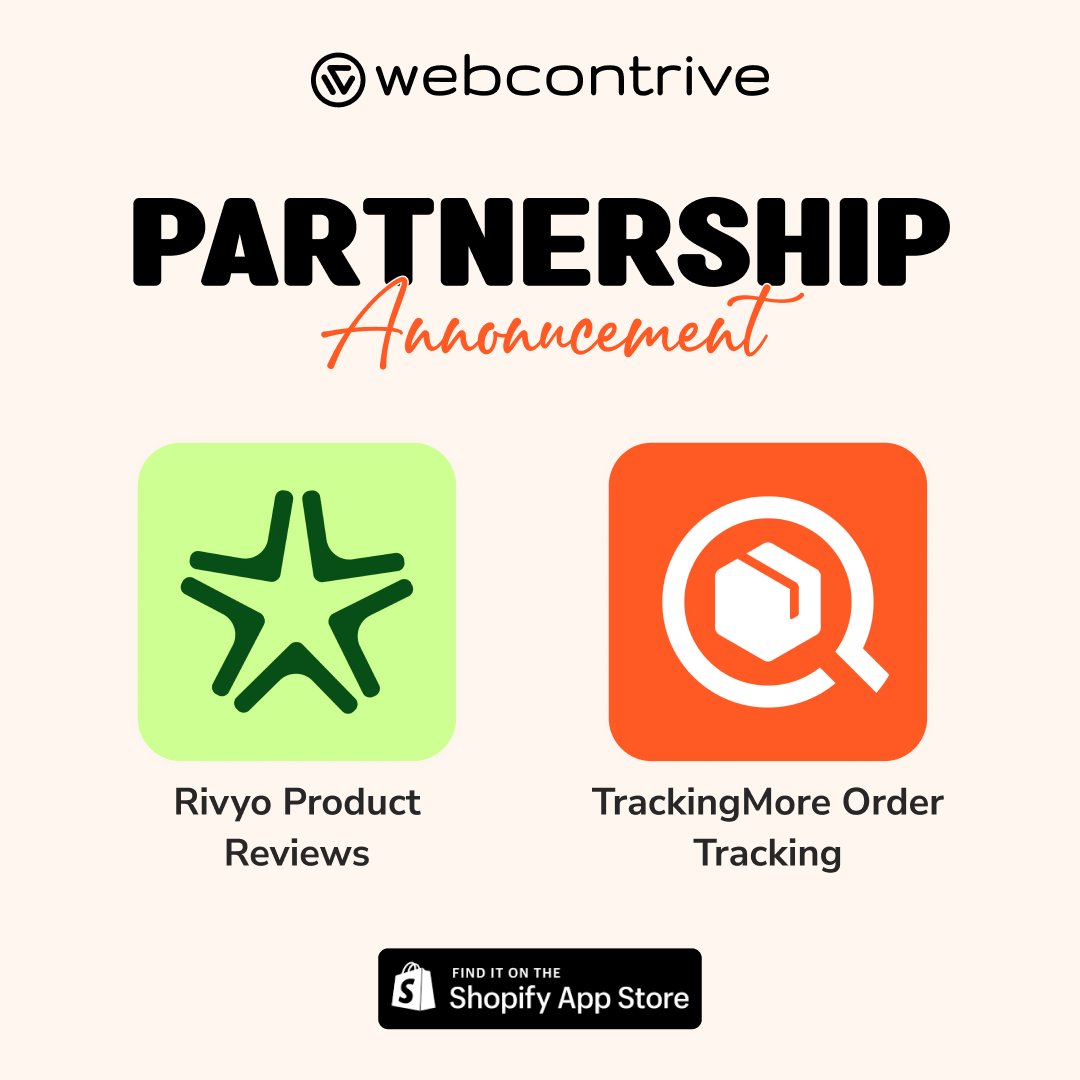 WebContrive (@webcontrive) on Twitter photo ๐ค Rivyo and TrackingMore: Joining Forces for Success!
TrackingMore: #1 Shopify tracker, integrates with over 1200 carriers worldwide, tracks your orders in real-time.๐
๐๐๐ง๐ฌ๐ญ๐๐ฅ๐ฅ ๐๐จ๐ฐ: affiliate.trackingmore.net/?ref=dnTrIz3i
#Partnership #Rivyo #TrackingMore #Shopify #Ecommerce ๐ค Rivyo and TrackingMore: Joining Forces for Success!
TrackingMore: #1 Shopify tracker, integrates with over 1200 carriers worldwide, tracks your orders in real-time.๐
๐๐๐ง๐ฌ๐ญ๐๐ฅ๐ฅ ๐๐จ๐ฐ: affiliate.trackingmore.net/?ref=dnTrIz3i
#Partnership #Rivyo #TrackingMore #Shopify #Ecommerce