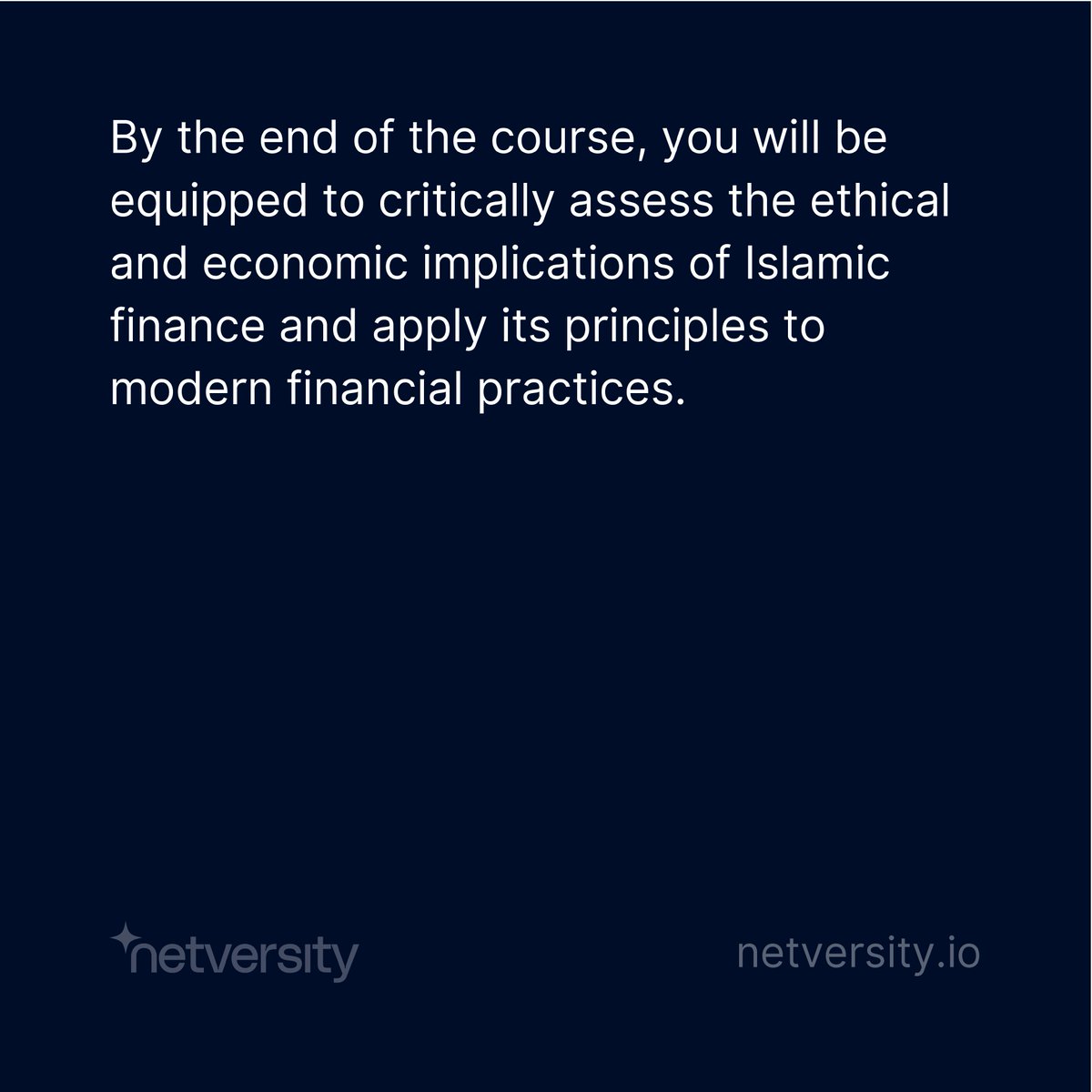 Our Islamic Financial Services course is now CPD-certified! Understand the principles that shape ethical, Shariah-compliant financial products and services. Enroll now at netversity.io/courses/islami…  
Join our growing community of finance professionals who are dedicated to ethical!