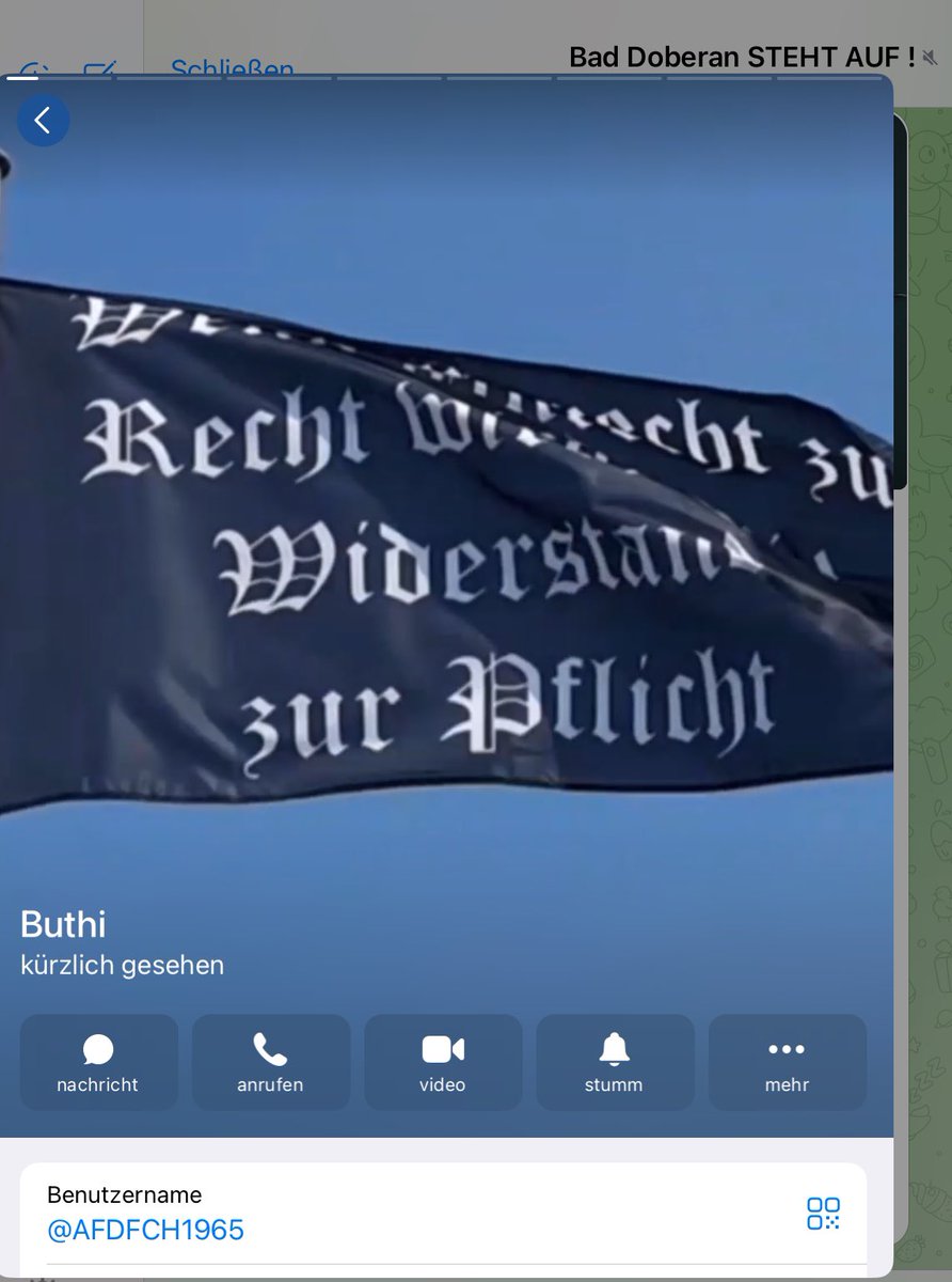 DerNorb's tweet photo. @janoschdahmen wird auf TG im neofaschistischen Kanal „Bad Doberan steht auf“ als „Verbrecher“ beschimpft.

Die Nazis aus Bad Doberan organisierten schon diverse Demos in #Rostock und sind auch mit der so genannten „Friedensbewegung“ von #Kaufmann und #Lues verbandelt…
🤮 https://t.co/sEbfBRunXn