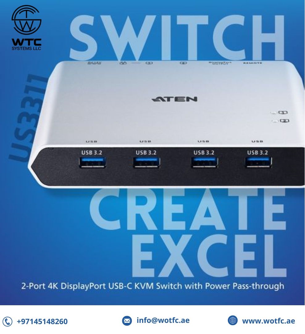 WTC_SYSTEMS_LLC's tweet image. ATEN US3311

ATEN Duo Flex 2-port 4K DisplayPort USB-C KVM Switch enables plug-n-play single USB-C connection so that devices can share 1 monitor, 1 keyboard and mouse.

wotfc.ae

#WOTFC #WTC #WTCSystem #ATENDuoFlex #KVMswitch #USBCKVM #DisplayPortSwitch #4KSwitch