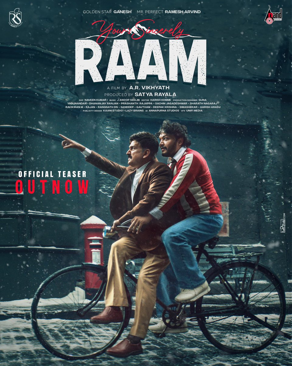 aanandaaudio's tweet photo. #YoursSincerelyRAAM title teaser is Out Now
Click to watch now: https://t.co/m7WE5lZAOD
Golden Star @Official_Ganesh @Ramesh_aravind #ARvikhyath #RayalaStudios @aanandaaudio
#VikyathAR #SathyaRayala #ShyamChabria #AnandChabria #AnandAudio https://t.co/PhbQy8XnhI