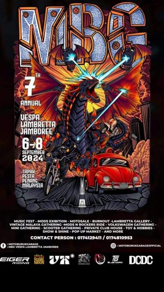 MBG MUSIC FEST
6-8 September 2024
Tapak Pesta Pulau Pinang

<a href="/modreadband/">Modread</a> akan perform pada 7 September 2024 pukul 5pm (outdoor stage). Tiket RM20 untuk total 3 hari. Contact nombor dekat poster tu, atau walk in terus! @motoburukgarageofficial