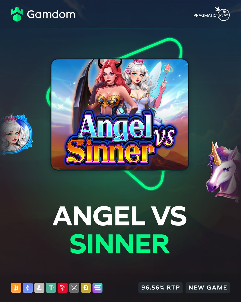 👼New Game: Angel vs Sinner by Pragmatic Play! 😈

Choose your side - Angel OR Sinner - and enter the battle. 👼😈

You could win up to 15,000 times your bet! ⚔️

-💚 + 🔁 + Tag a friend + Drop your userID for a shot at FREE spins!

🔗gamdom.com/casino/Angel%2…