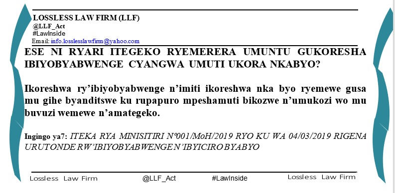LLF_Act's tweet photo. Ese ni ryari itegeko ryemerera umuntu gukoresha ibiyobyabwenge?
#LawInside @LLF_Act
@zerothe_1 @muvunyiyve26935 @SimeonNdayisaba @NiyoPeruth15536 @DukuzimanaSerge @NzeyimanaJB @Abayo_Advocates @birashoboka7 @MugishaCedic @Christe24947662 @harerimana_tito https://t.co/AiAso6Y5AC