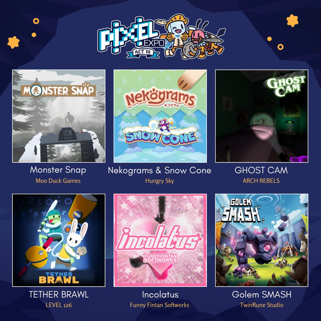 MyPixelExpo's tweet image. ✨ Are you ready to dive into the vibrant world of indie gaming at Pixel Expo: Act III? 

Connect with their developers, and experience the creativity that fuels the indie scene!  From stunning visuals to groundbreaking gameplay, there's something here for everyone!