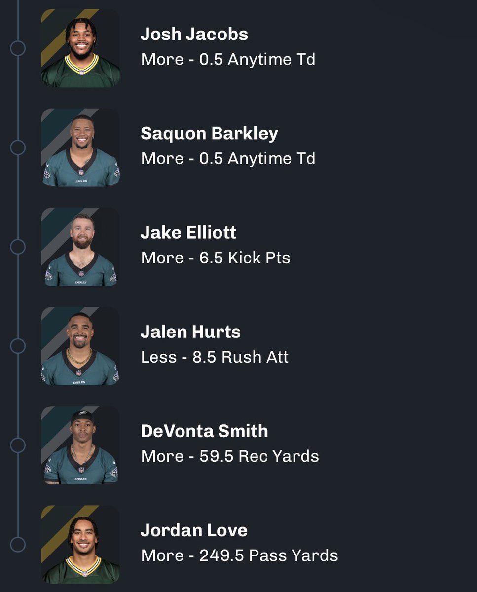 shawnybopicks's tweet photo. Friday Night Special! 🚨 #GBvsPHI
I got a 3 man slip of my 3 favorite picks, let me know if y’all want the 3 man!
Like if you tailing 👍🏾
#Chalkboard #PlayerProps #NFL #SBPicks https://t.co/sa0yX7pX2A