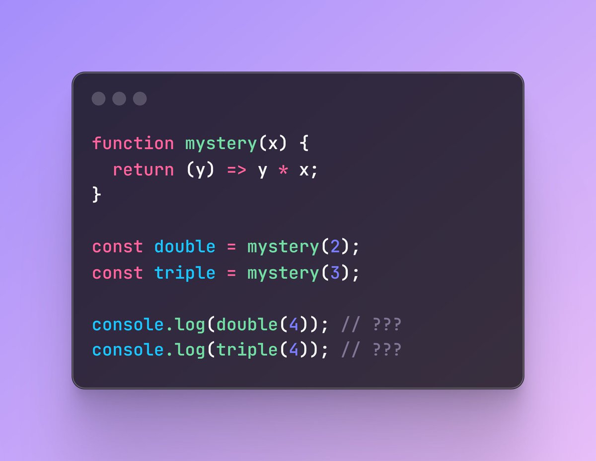 me_kirtangajjar's tweet image. What&apos;s the output of this code? 🧑‍💻 Share your thoughts below! 👇

🔎 Bonus: Explain why!

#JavaScript #CodingInterview #DevWithDSA #100DaysOfCode #CodeNewbie
