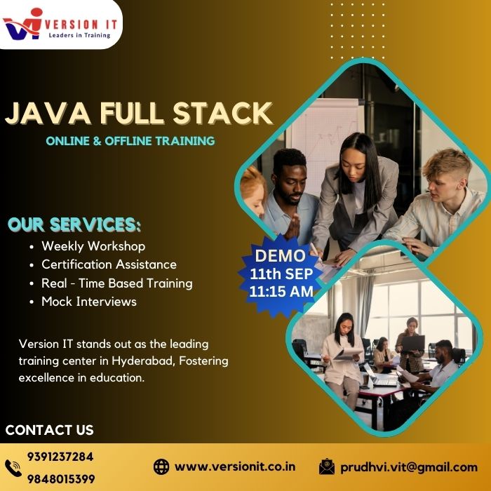 VersionitCloud's tweet image. Java Full Stack Training with Placement Assistants
📷New Batch Online/Offline Demo
📷Date: 11th SEP 2024
📷Timing: 11:15 AM
📷Duration:5 MONTHS
Visit Our Website: versionit.co.in/java-full-stac…
#javafullstackstraininginhyderabad #versionit #javafullstackcourse
@9391237284/9848015399