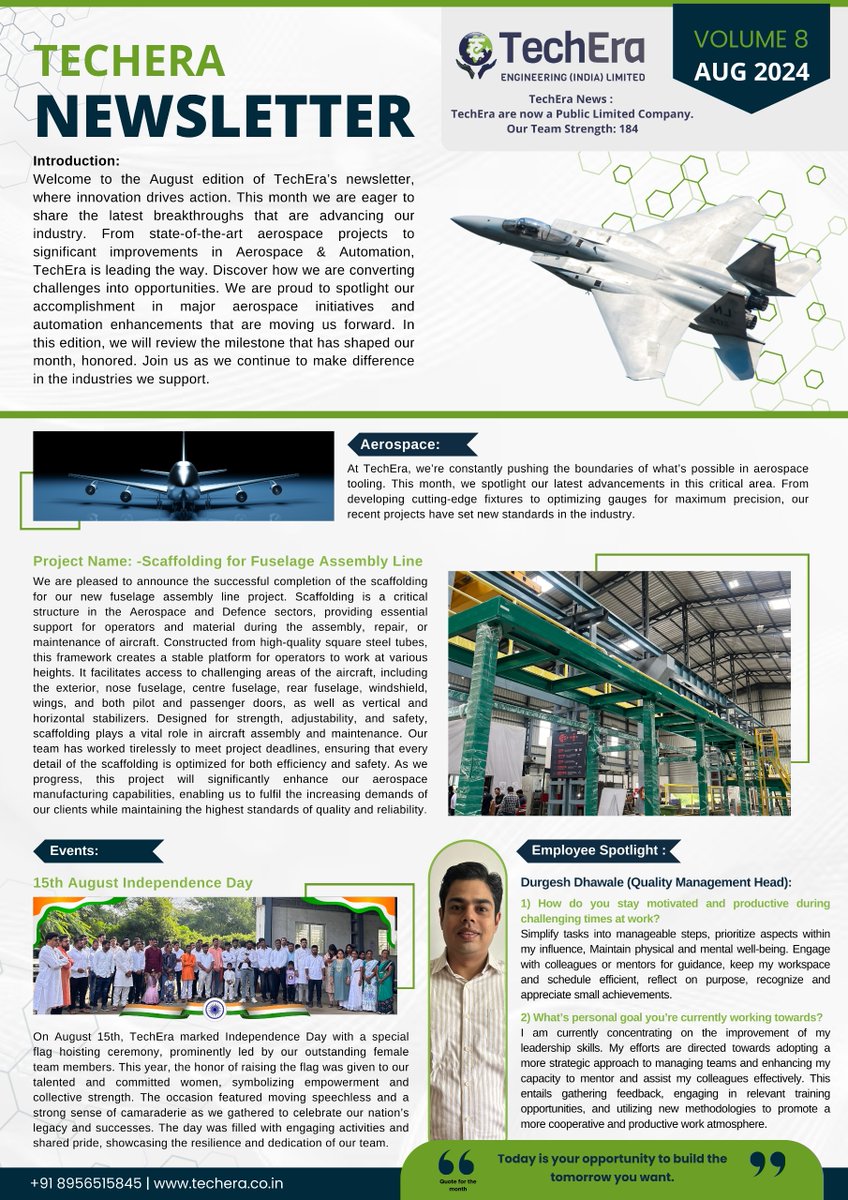 TecheraEngg's tweet image. 𝙉𝙚𝙬𝙨𝙡𝙚𝙩𝙩𝙚𝙧 𝙛𝙤𝙧 𝙅𝙪𝙣𝙚 𝟮𝟬𝟮𝟰

For more details visit : techera.co.in

#techera #techeraengineering #newsletter  #aerospaceindustry #aerospacemanufacturing #defense #automation #automationsolutions #defenseindustry #defensecontracting