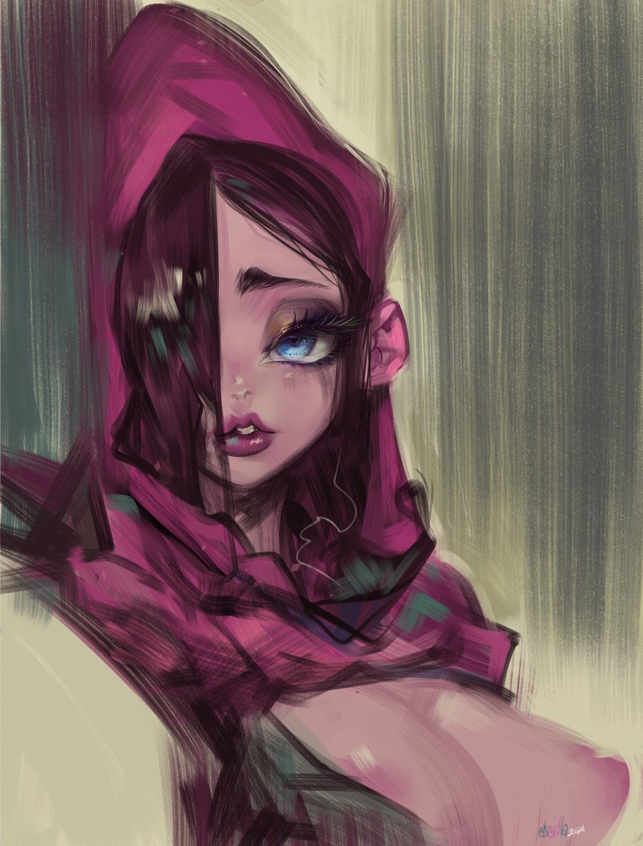 「Got a new brush, Red woods wip.」|Elsevilla ✰ artのイラスト