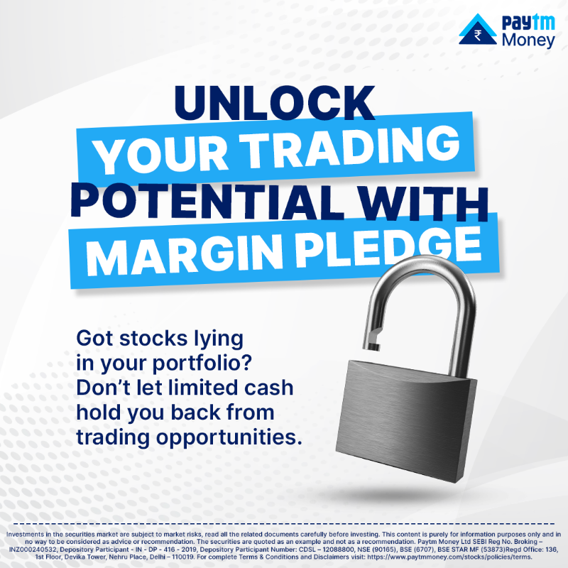 PaytmMoney's tweet photo. Margin Pledge can help you formulate your trading strategy. Unlock the hidden potential in your portfolio and begin using Margin Pledge on the Paytm Money app.
#PaytmMoney #MarginPledge #InvestSmart #TradingStrategy #Portfolio #Stocks