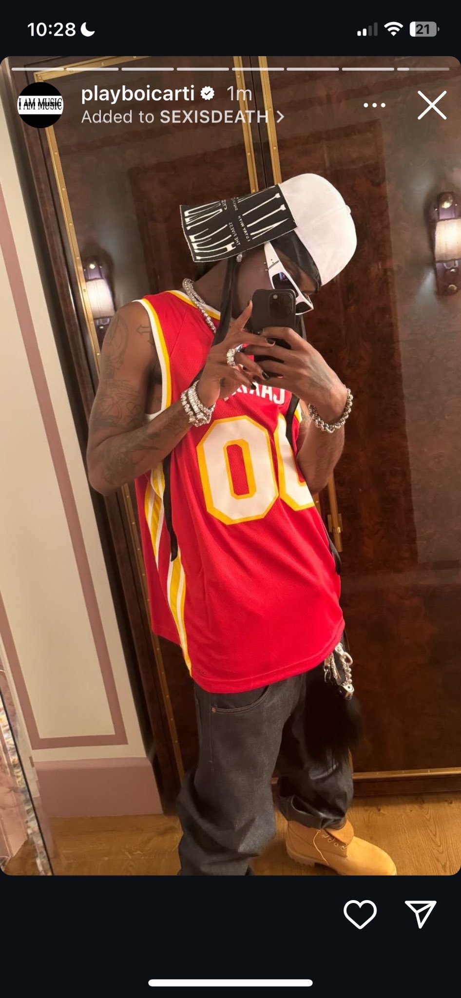 playboi carti ALLRED タンクトップ Playboi Carti Iam Tank Black Men's - SS25 - US